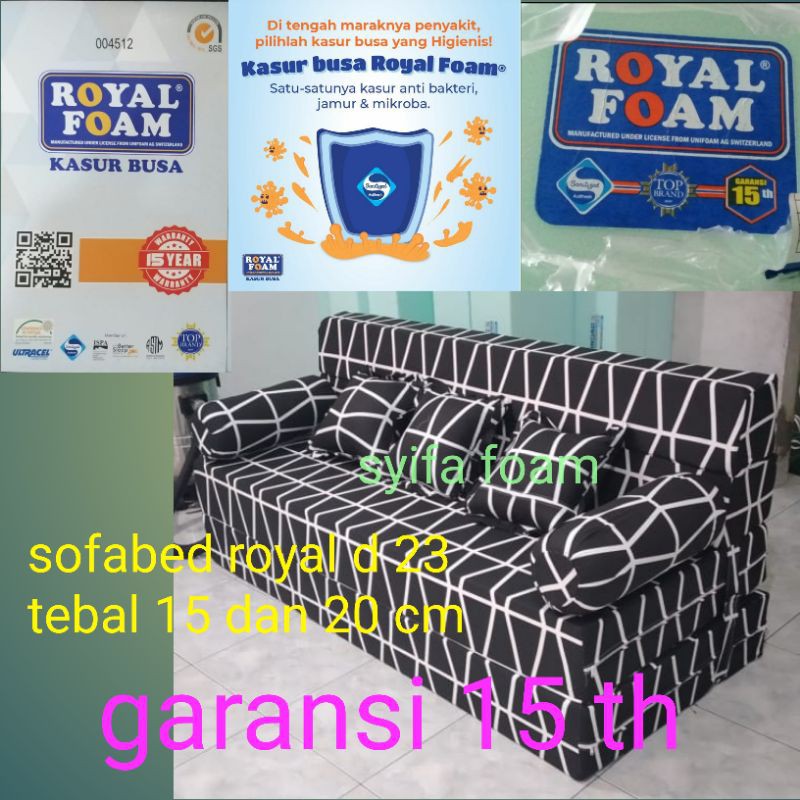 Sofabed Royal Foam D23 Original Garansi 15 Tahun Sofa Bed busa Density 23 Semua Ukuran