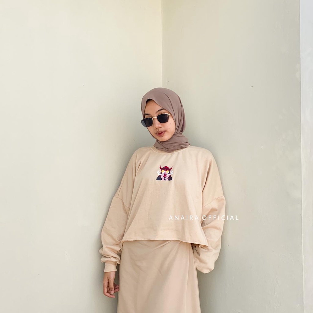 SWEATER LAMINA CROP WANITA ANAIRAOFFICIAL