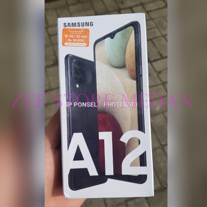 (Zee Store Medan) Samsung A12 6/128 GB new - Putih