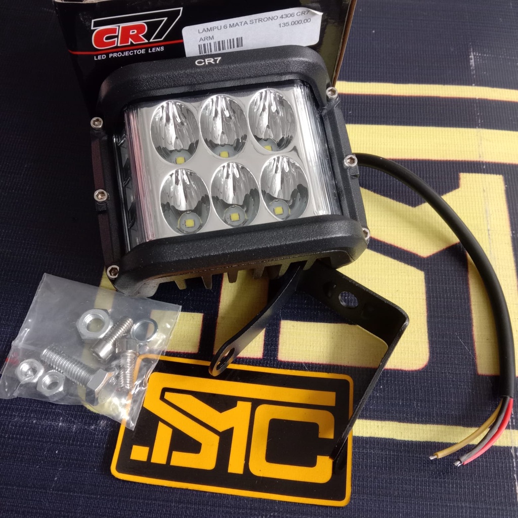 Lampu Tembak / Lampu Sorot LED Strobo CR7 CR-4306 DC12-48V/36W Biru