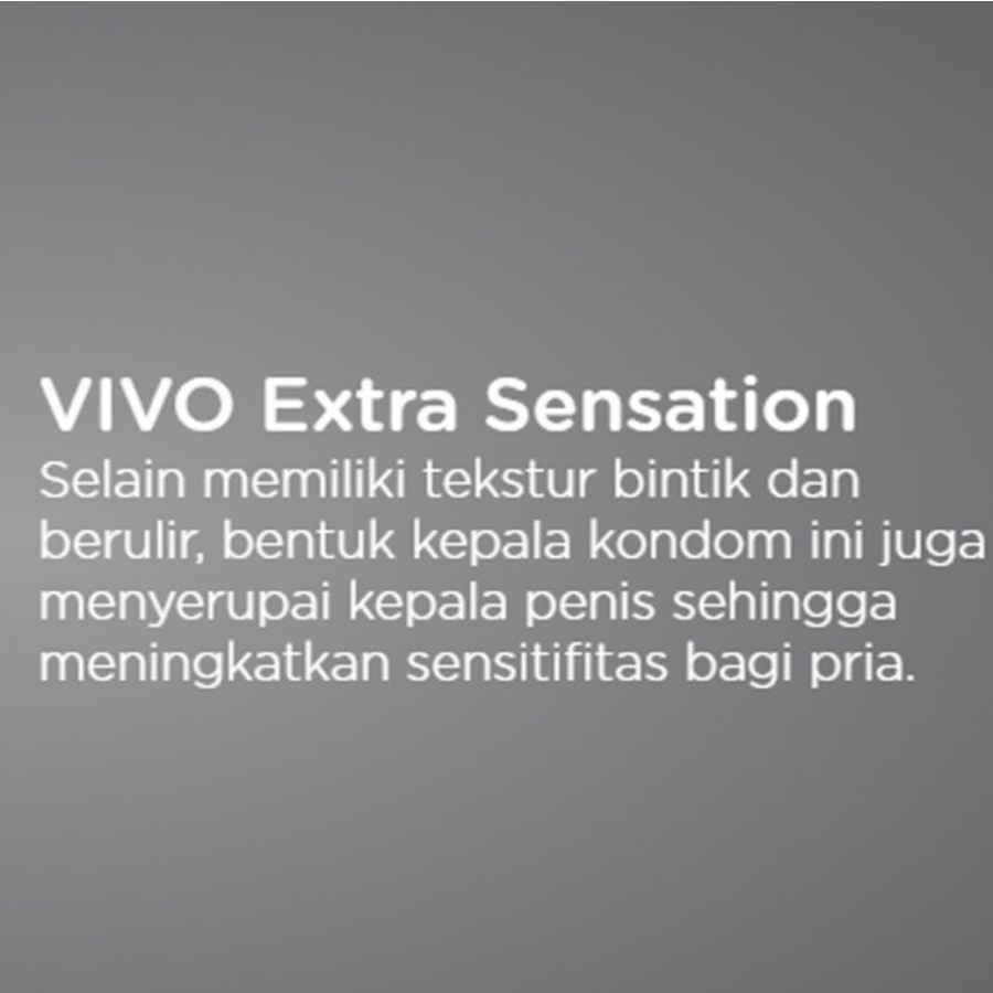 BPOM KONDOM VIVO EXTRA SENSATION ISI 3 &amp; 12 / SENSITIF VIVO CONDOM / SYE