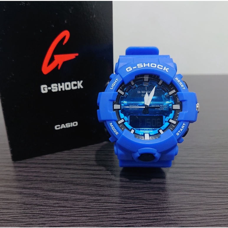 Versi terbaru Jam tangan pria Casio G-SHOCK GA800 Double time Digital dan analog