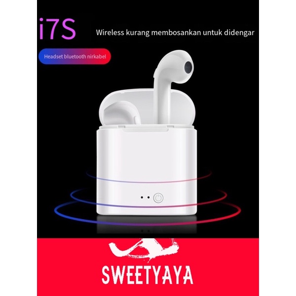 TWS I7S HEADSET EARPHONE BLUETOOTH 5.0 I7s DOUBLE SPORT TRUE WIRELESS TWS IOS/ANDROID TERSEDIA