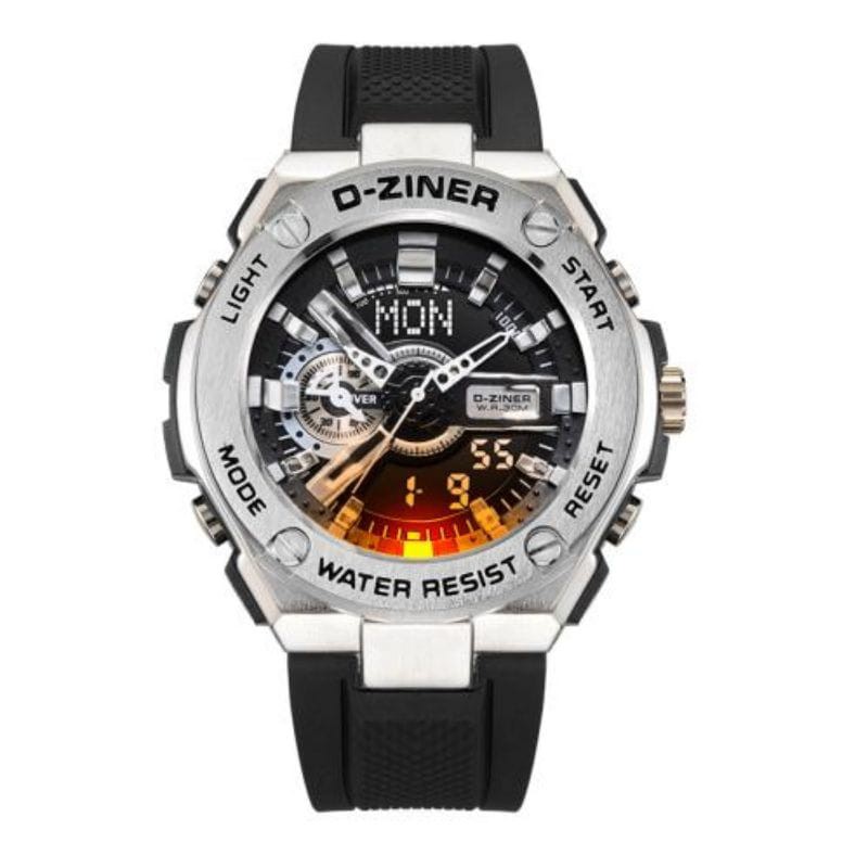 JAM TANGAN PRIA D-ZINER D8237 DUAL TIME