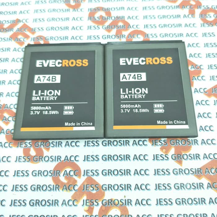 Baterai Battery Original Double Power EVERCOSS CROSS A74B Elevate X