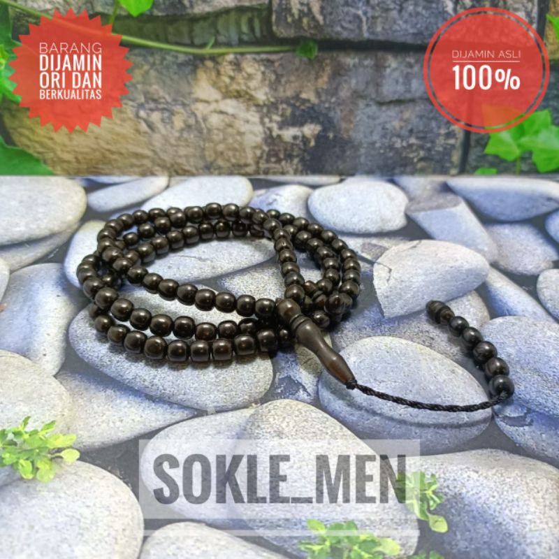 TASBIH KAYU KOKKA HITAM 99BUTIR 6MM