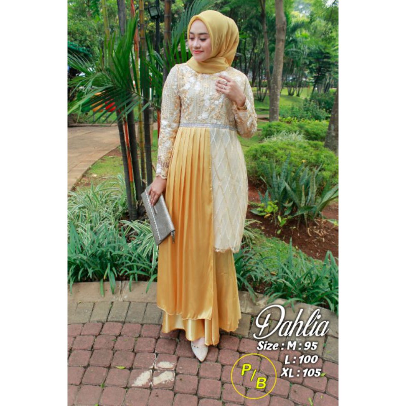 Setelan gamis dahlia/kebaya modern/kebaya pesta/kebaya muslim