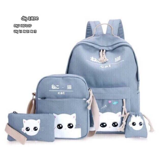 Tas Sekolah Anak Gendong Karakter Kartun Hello Kitty Captain America Kumbang Superman Minions Mickey