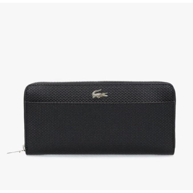 (100% ORIGINAL) Lacoste Women Chantaco Pique Leather Zip Wallet Wanita termurah