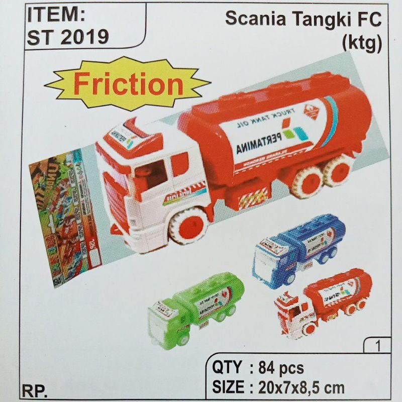 ST2019 Mainan Truk Tangki Scania Kemasan kantong 2019