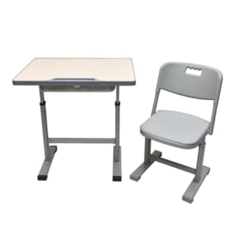 Meja & Kursi Sekolah Abu-abu Set - Jobb