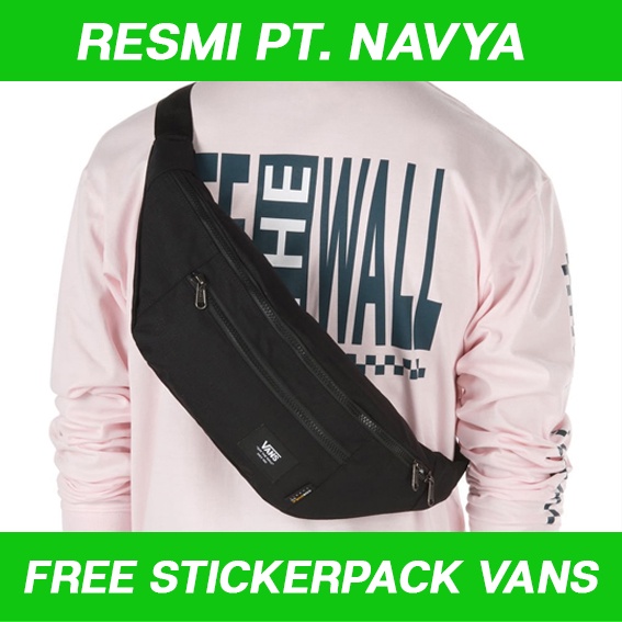 Waistbag Vans Cordura Ward Cross Body Black Waist Bag Original Resmi Navya
