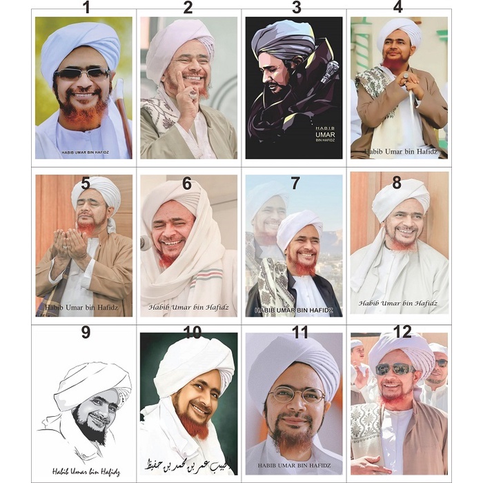 foto habaib / foto ulama /poto ulama /poto habaib / poto + bingkai 20 x 30