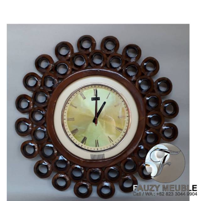 Jam Dinding Bubble Jati Jepara, Jam Dinding Jati Jepara