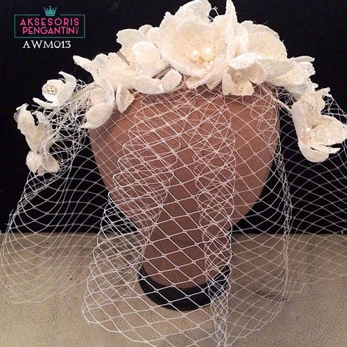 [BISA COD] HEADPIECE WEDDING AKSESORIS PENGANTIN TIARA RAMBUT HAIRBAND AWM013