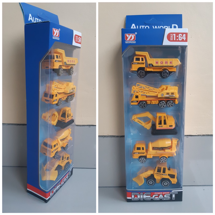 diecast set alat berat kontruksi mainan miniatur mobil anak excavator