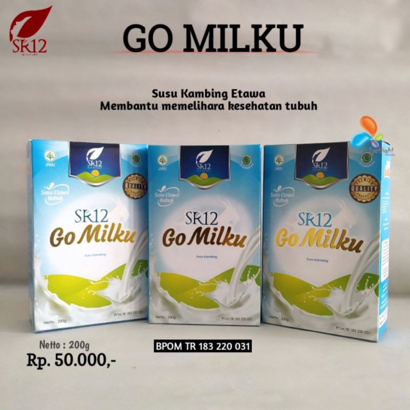 

Go Milku Susu Kambing Etawa Sr12/ BPOM/ Halal MUI