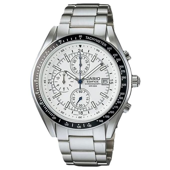 Super Sale Casio Edifice EF-503D-7AVUDF White Dial Stainless Steel Strap Watch Ready Stock