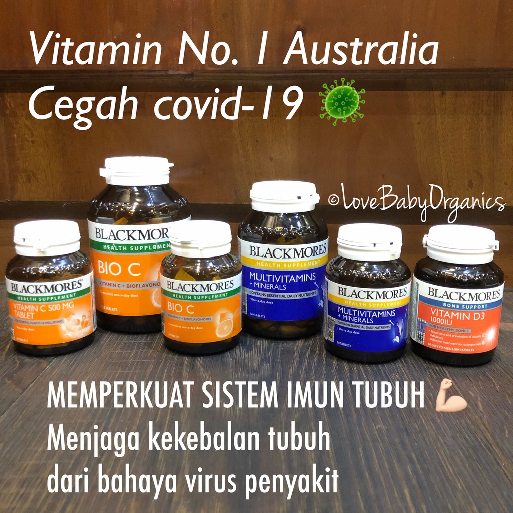 Blackmores Vitamin C 500mg Bio C 1000mg Vitamins D3 Iu Multivitamins Kids Body Shield Imun Shopee Indonesia