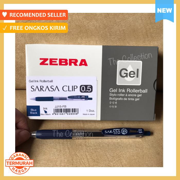 

Pulpen - Atk0504Sr Jj15Fb Blueblack 0.5 Pen Zebra Sarasa Clip Gel Ink - Alat Tulis