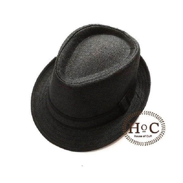 Houseofcuff Topi Fedora Hat  BLACK FEDORA HAT PAPER