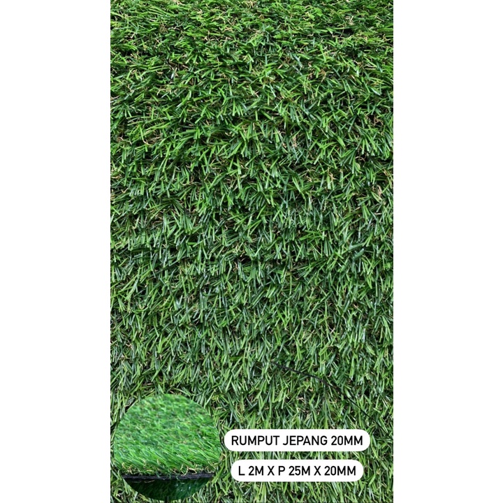 Karpet Rumput Sintetis Jepang 2cm | Rumput Palsu/Rumput Plastik