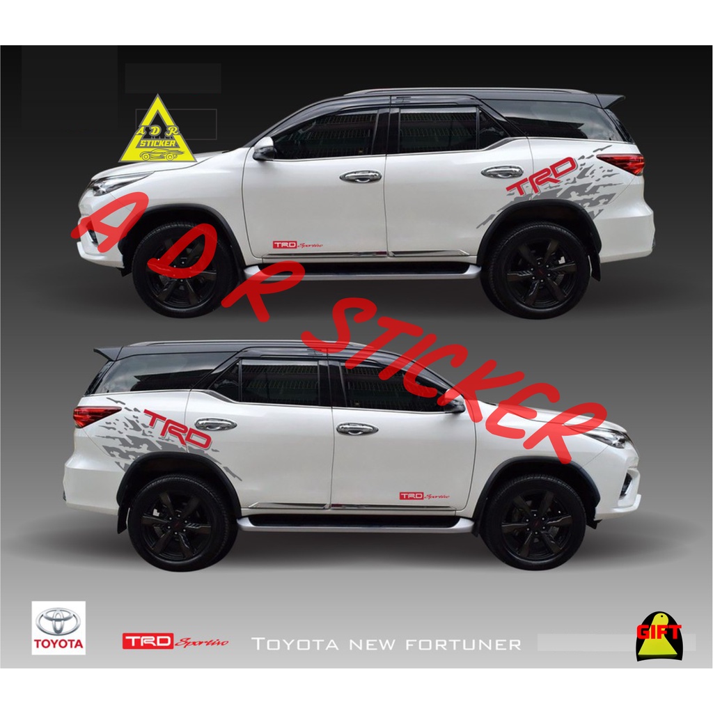 STICKER STIKER MOBIL FORTUNER CUTING STICKER TRD MOBIL TOYOTA FORTUNER TERBARU