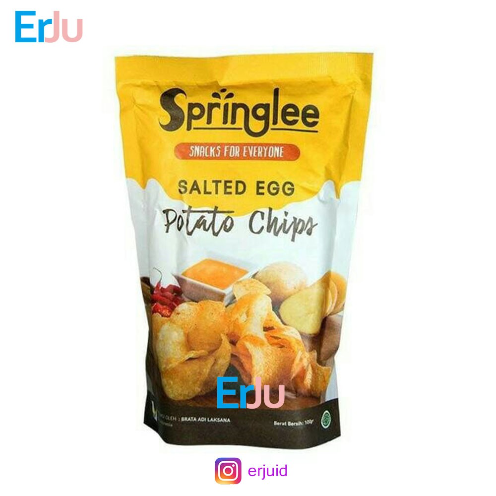 

Springlee Salted Egg Potato Chips Snack Kekinian