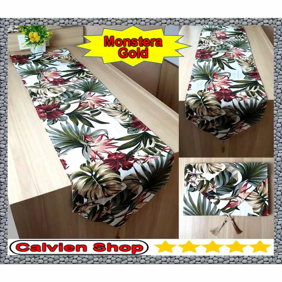 Taplak Meja Kanvas Lebar 45cm dan 50cm x Panjang 2 meter-Table Runner-Taplak Meja Modern-Taplak Meja