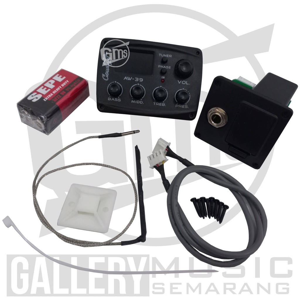 ORIGINAL!!! Preamp Equalizer Tuner Gitar Akustik Elektrik Cowboy AW-39 Import (A44)