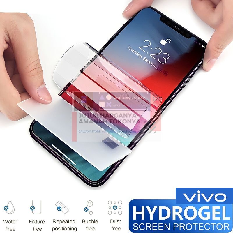 HYDROGEL PELINDUNG LAYAR HP SECREEN PROTECTOR FILM FOR VIVO S1 S1 Y1S Y11 Y12 Y12I Y12S Y15 Y17 Y19 Y20 Y20S Y20I Y21 Y30 Y50 Y51 Y51S Y53S Y55 Y512020 Y66 Y69 Y71 Y85 Y83 Y81 Y91 Y91C Y93 Y95 Z1PRO V5 V9 V11 V11PRO V17 V17PRO V15 V7 V20 V20SE V21 V19