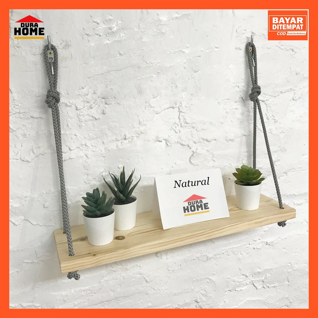 Rak Dinding Gantung Minimalis 1 Susun Kayu Natural Rak Dinding Gantung Minimalis 1 Susun Kayu Natural