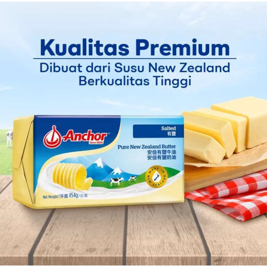 Anchor Butter Salted Unsalted Butter 227 Gram Mentega MPASI Bayi - Kabakids Store