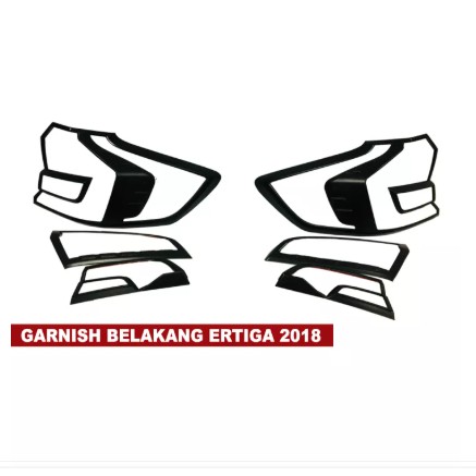 GARNIS LAMPU BELAKANG MOBIL SUZUKI ERTIGA 2018 BLACK / HITAM