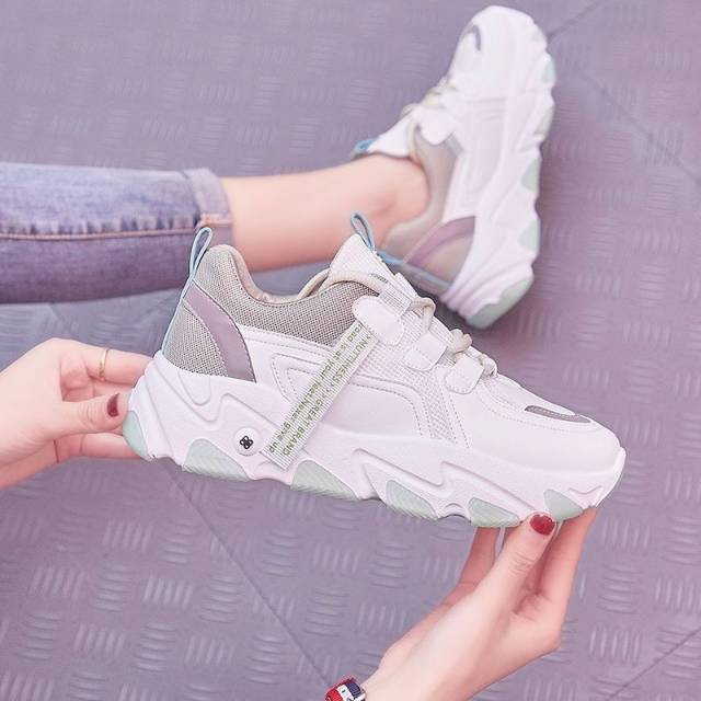 (COD/BAYAR DI TEMPAT) Sneakers Wanita Tali Korean Style Dasar Putih