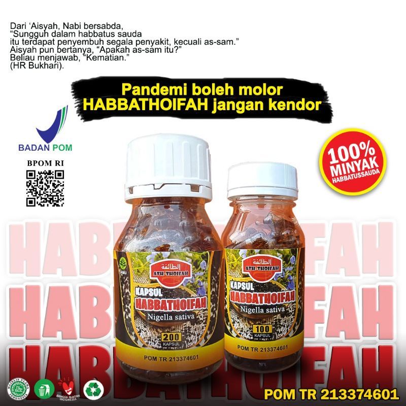 

200 kapsul minyak habatusauda habasyi oil