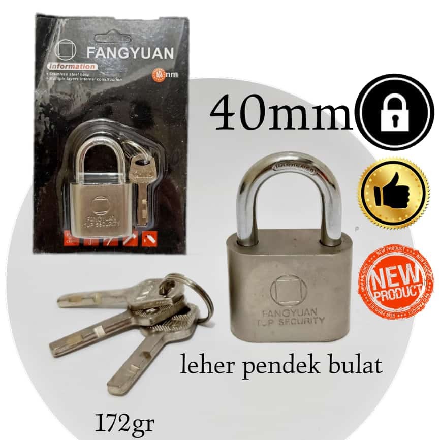 GEMBOK 40 MM LEHER PENDEK MURAH