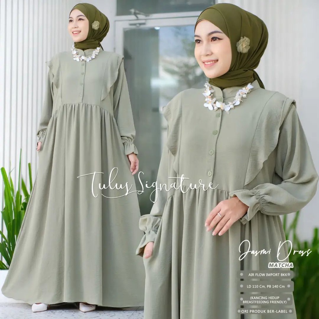 Terlaris Gamis Polos Melia Dress LD 100 Original Katun jepang lokal Keren