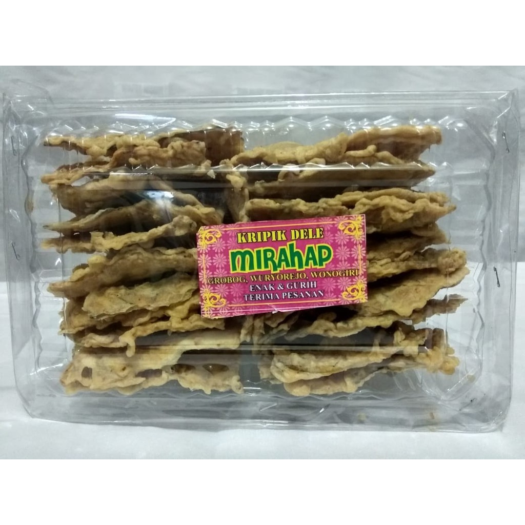 

Aneka Snack Keripik Dele Mirahap Free Packing /Oleh Oleh Khas Wonogiri kemasan Mika 260gram/Kripik T