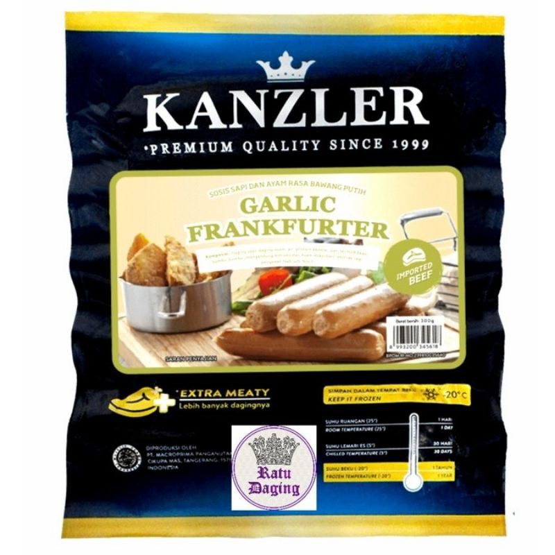 

Sosis Sapi Garlic Frankfurter Kanzler 360gr