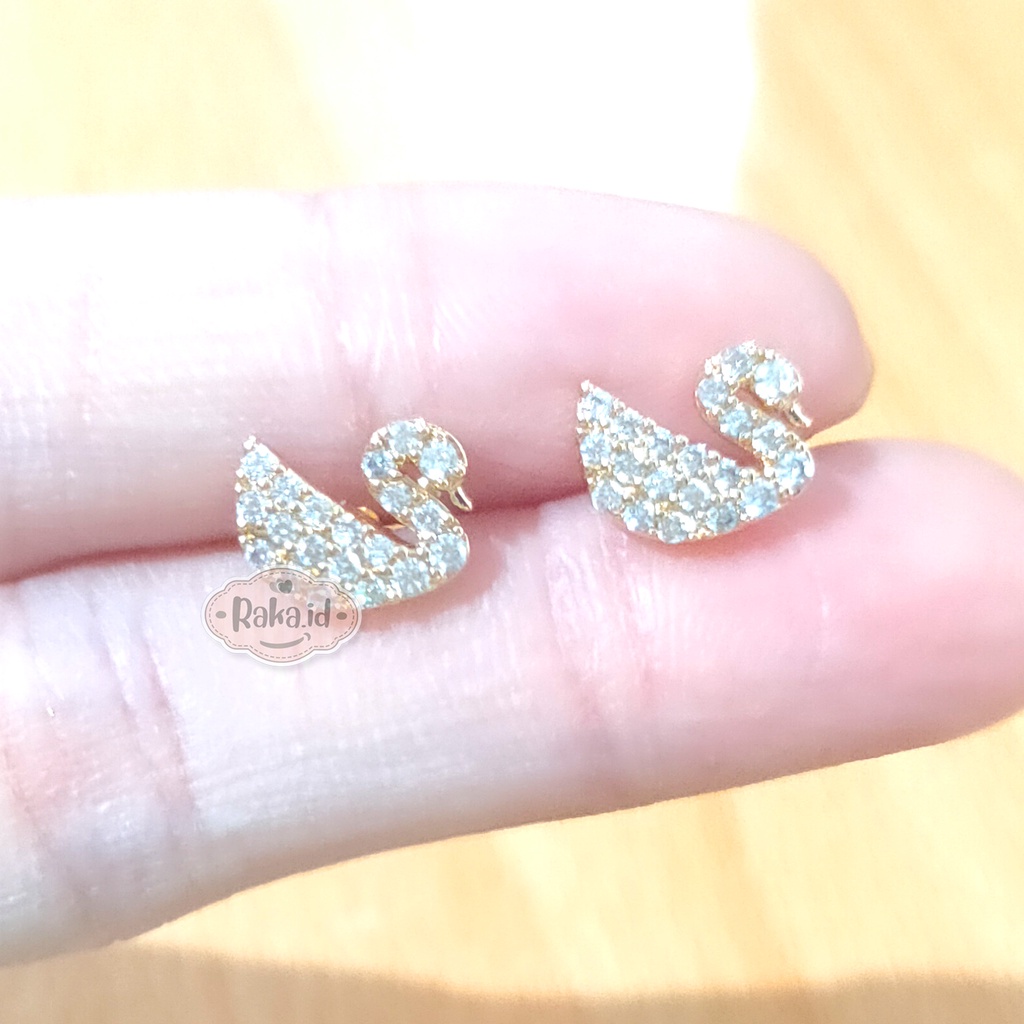 Anting Wanita Anting Tusuk / Stud Motif Angsa Perhiasan Aksesoris Wanita 1059