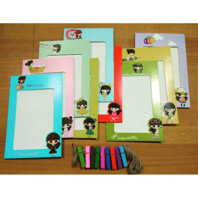 Frame foto gantung 3R motif girl