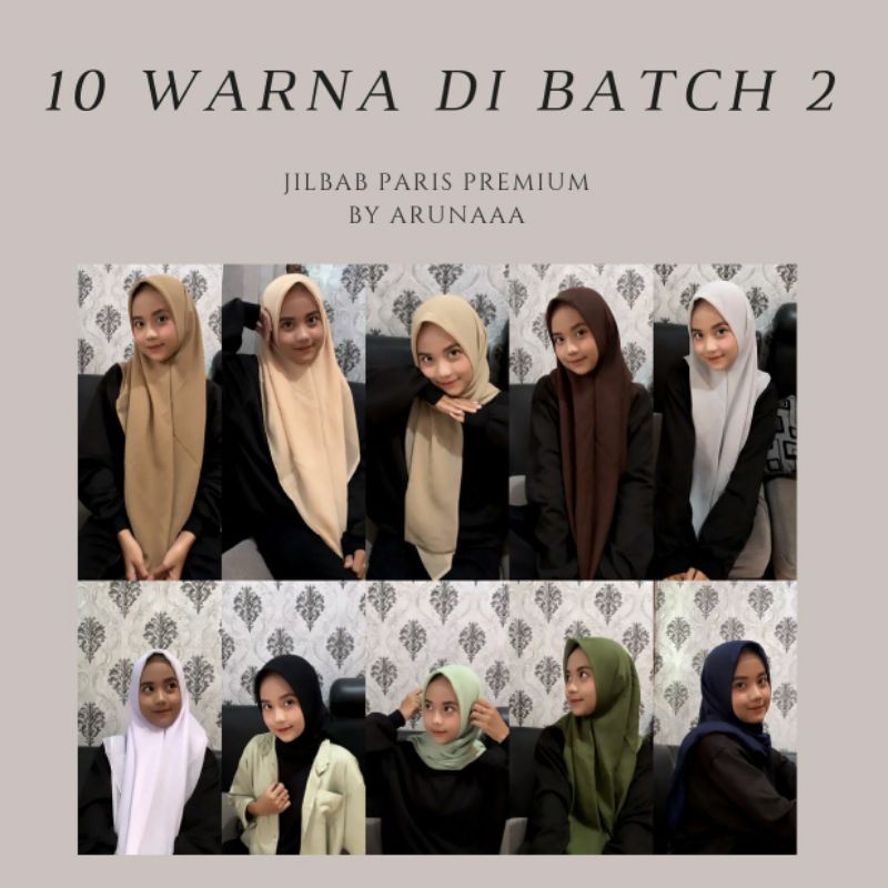 JILBAB PARIS PREMIUM ARUNA ANTI LETOY ANTI TERAWANG