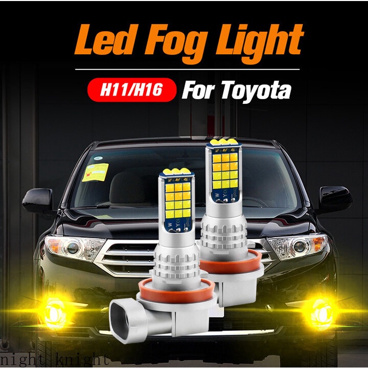 2pcs Lampu Kabut LED H11 H16 Canbus Untuk Toyota Yaris Vitz 2006-2018 Camry 4runner Avalon Sienna Tacoma Tundraer