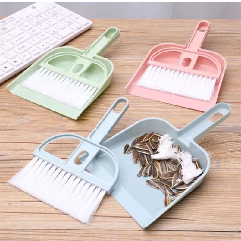 Sapu Pengki Set Mini Murah / Sapu Plus Serokan Set / Mini Dustpan Set