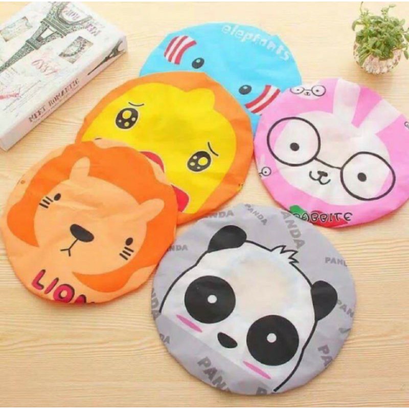 SHOWER CAP KARAKTER LUCU