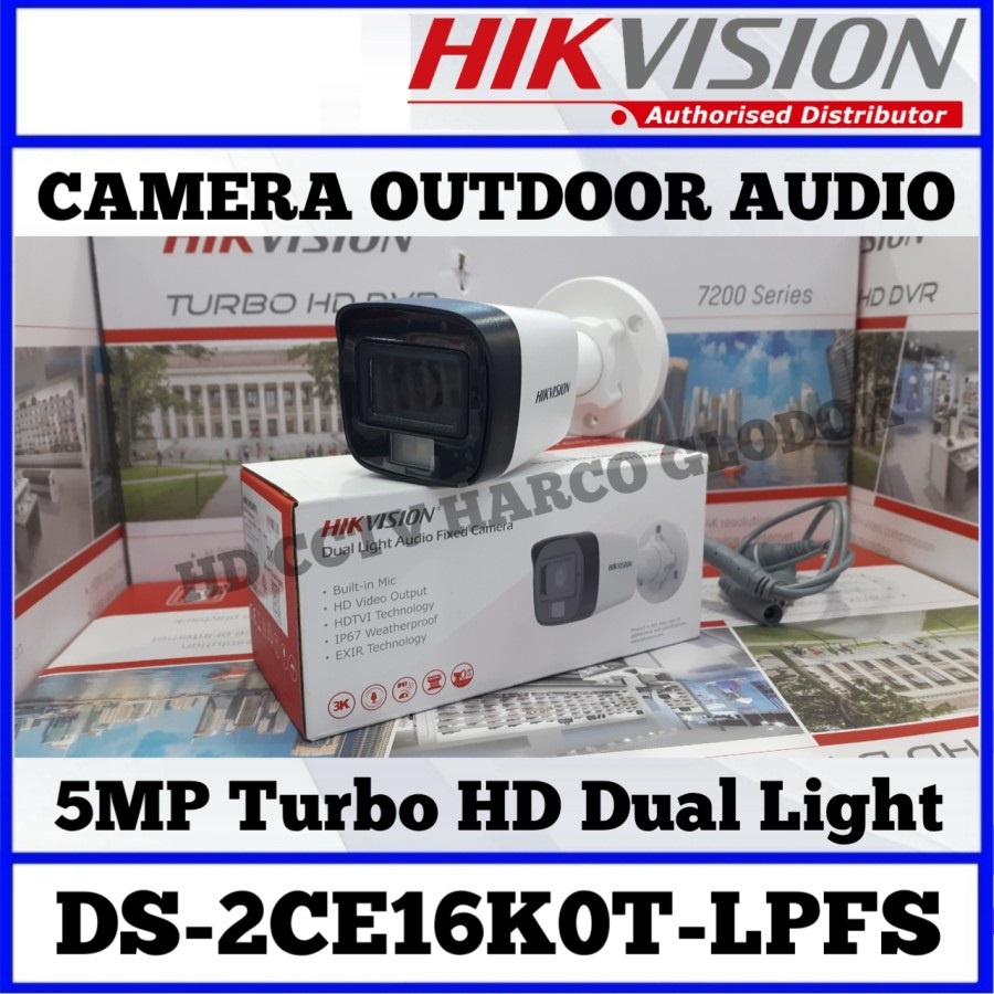 Kamera CCTV Hikvision 5MP Built in Mic Outdoor 2CE16K0T-LPFS