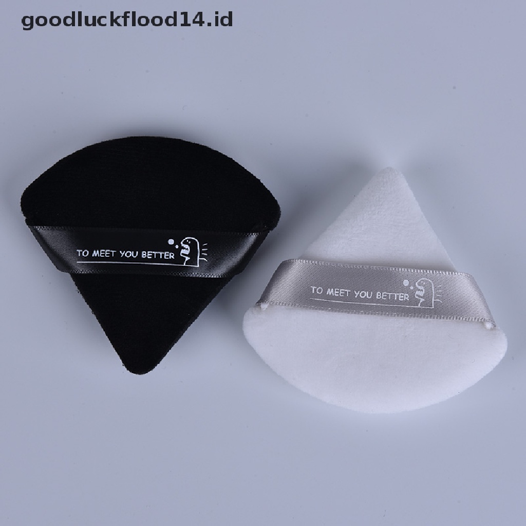 [OOID] 2pcs Portable Soft Triangle Velvet Cosmetic Puffs Mini Makeup sponge Makeup tool ID