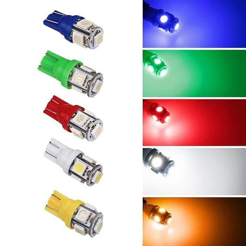 Lampu senja sen led 5 mata T10