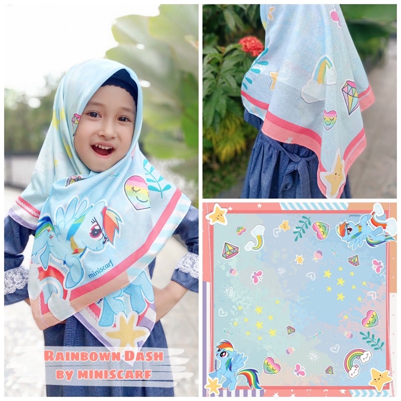 Pre Order - jilbab anak kerudung anak little pony